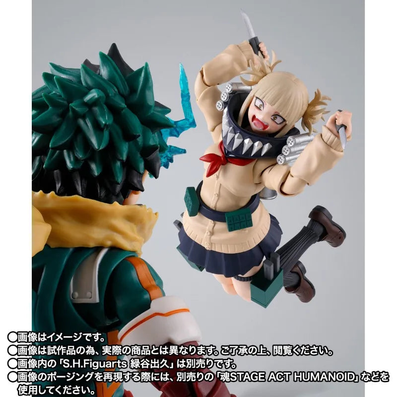 In Stock Original Bandai S.H.Figuarts Himiko Toga My Hero Academia Figure Action Model Anime Collectible Toys Gift