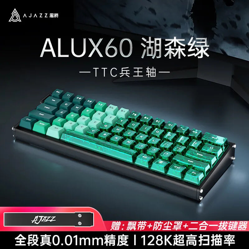AJAZZ Alux60 Tastatur mit magnetischem Schalter, kabelgebundene Gaming-Tastatur, Aluminiumlegierung, 8000 Hz, RT0.01 mm, mechanische Tastatur, FPS, Gamer-Geschenke