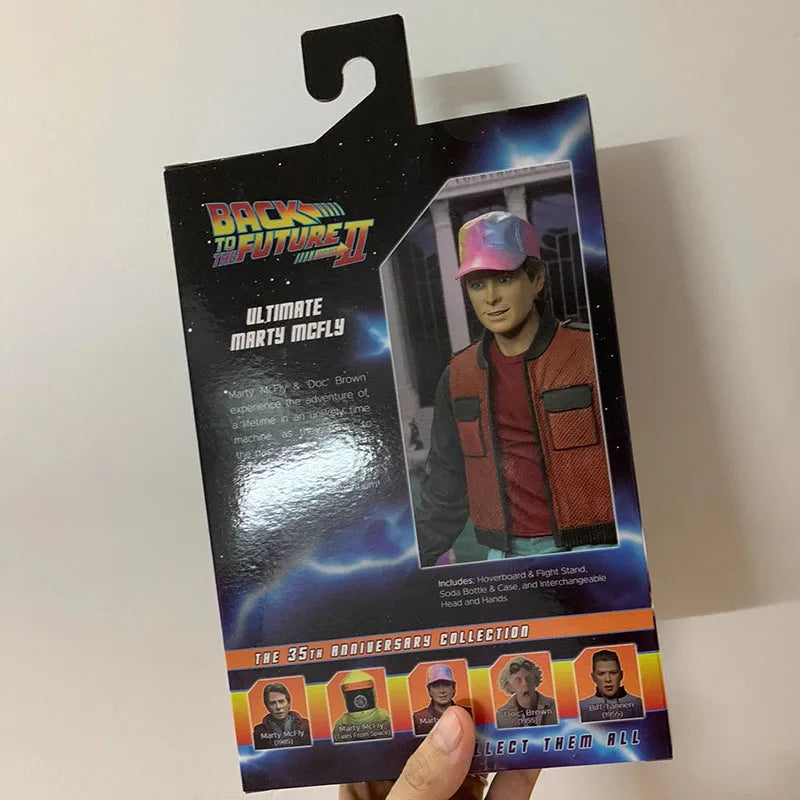 NECA Back to the Future 2 Figure Martin Action Figuras Film 35th Anniversary Figurine Collection Model Ornament Peripherals Gift
