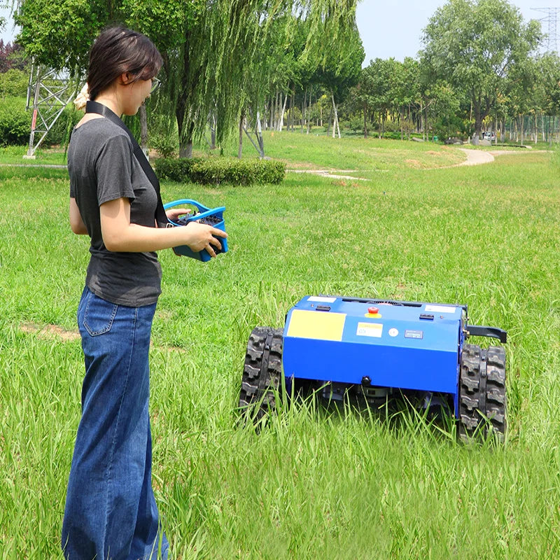 Customized High Quality All Terrain Ai Remote Lawn Mower With Engine 550mm Remote Control Agricultural Riding Lawn Tractor