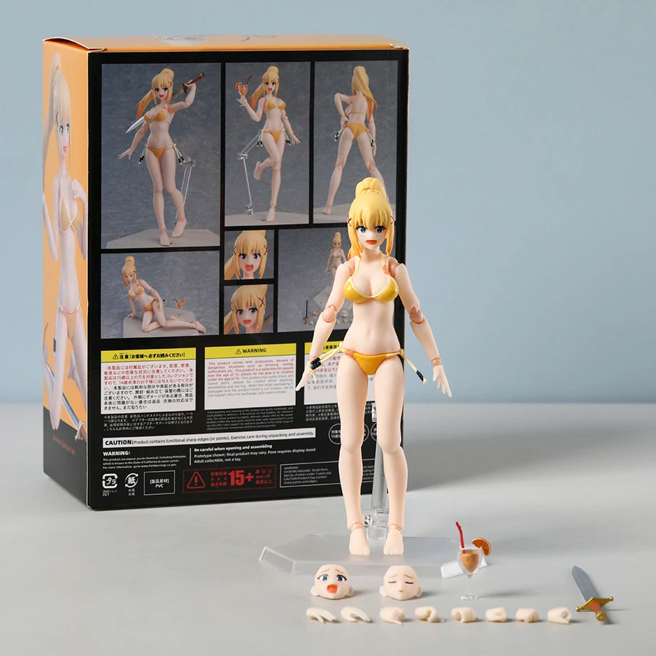 figma Darkness Swimsuit ver. EX-065 PVC Action Figure Model Doll Toy Colletible Figurals