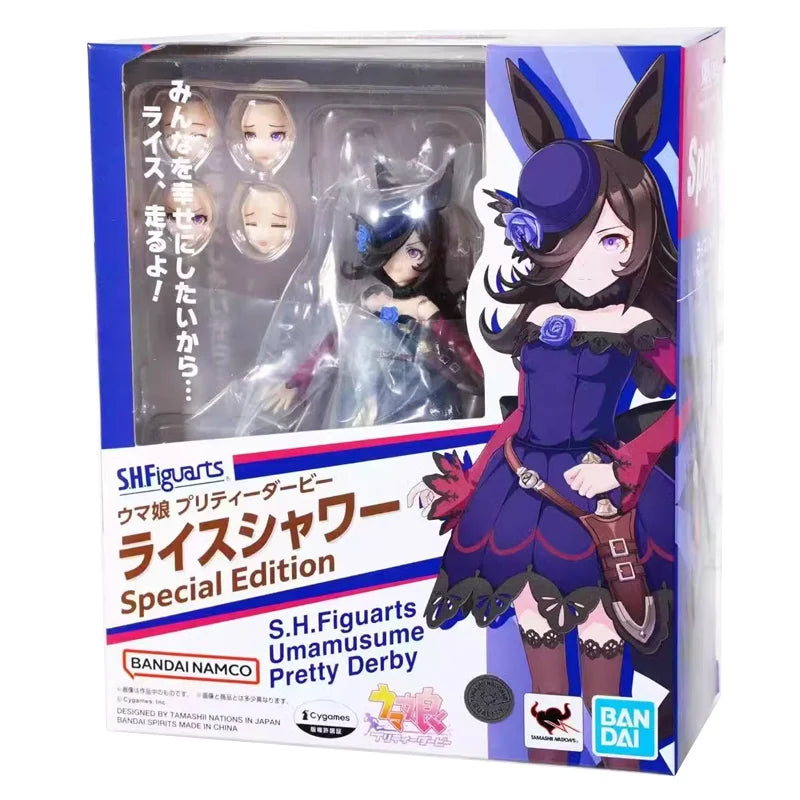 Bandai Original SHF Umamusume Pretty Derby Reis Dusche Special Edition Anime Action Figure Sammeln Modell Spielzeug Geschenk Kinder
