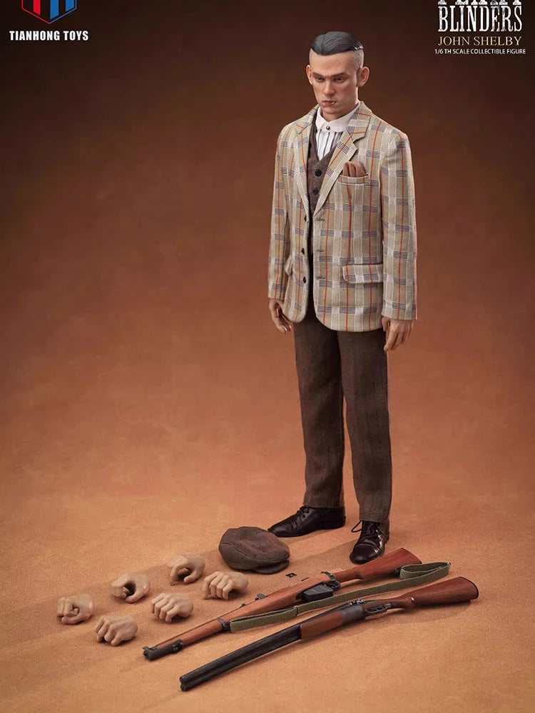 1/6 Peaky Blinders John Shelby Movie Man Action Figure Mini Hunter Rifle Model Ornament THTOYS THA002 12" Full Set Soldier Gift