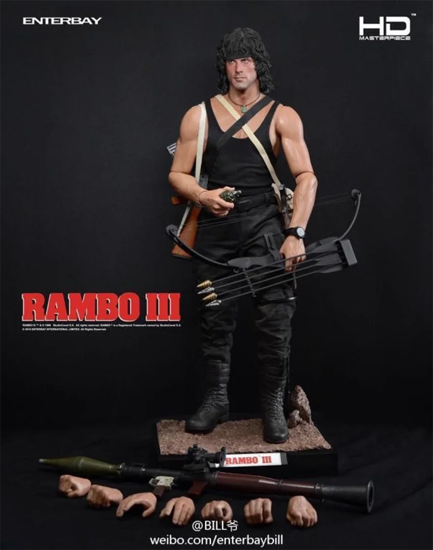 Original Enterbay EB 1/4 18-inch RAMBO III Figure Model Toys Collection Scene Fans Hobby Ornaments Gift