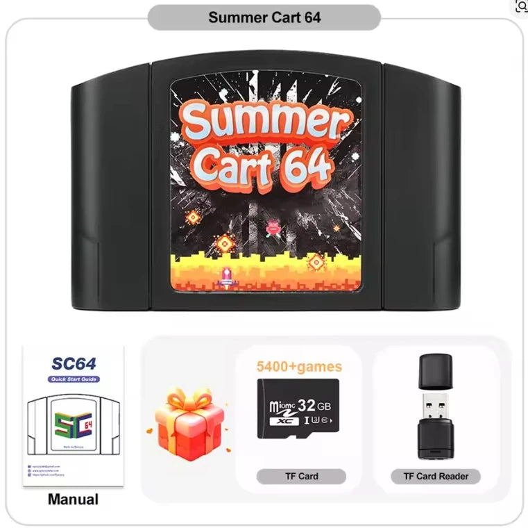 SummerCart64 Game Card For Nintendo 64 Game Cartridge For ED 64 Nintendo N64 Console