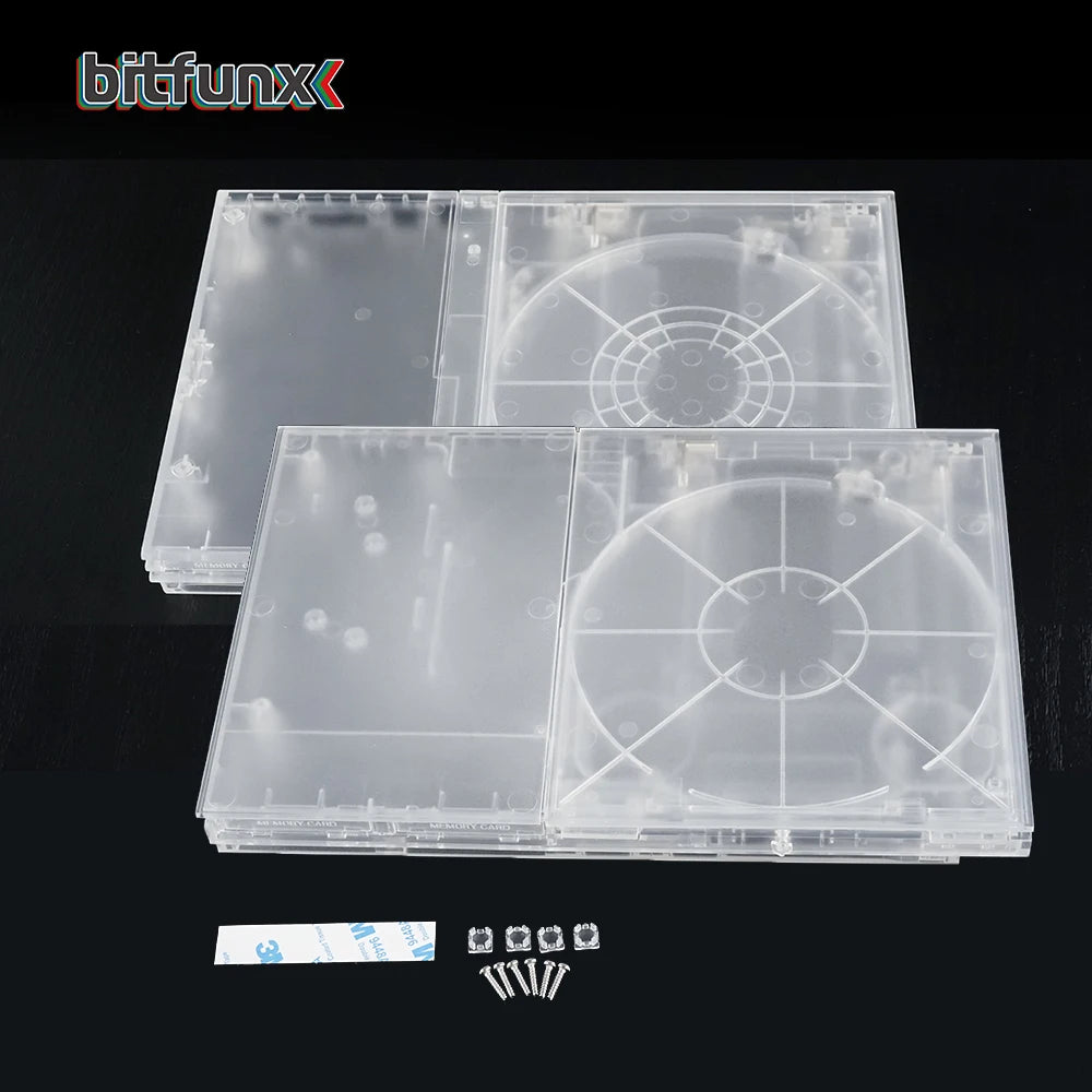 Bitfunx Transparent Replacement Shell Full Housing Case for PlayStation2 Slim for PS2 Slim Game Console