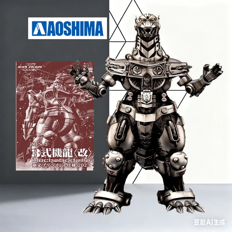 In Stock AOSHIMA Original Model Kit Mechagodzilla EVA Color Matching Anime Movable Figure Assembled Model Toy Model Gift