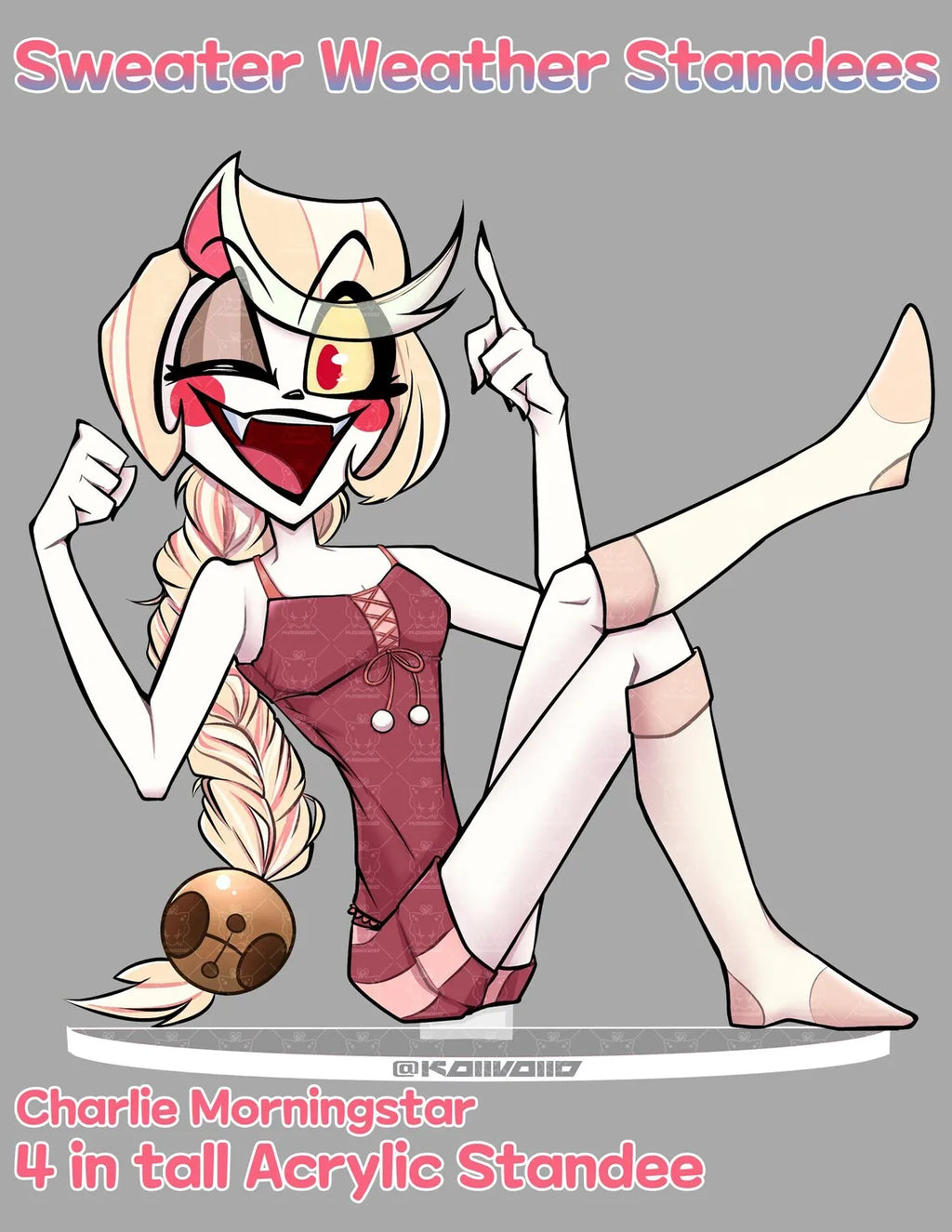 15Cm Creative Desktop Decorations Acrylic Standees for Hazbin Hotel Character Standing Plates Niffty Vaggie Charlie Husk Alastor