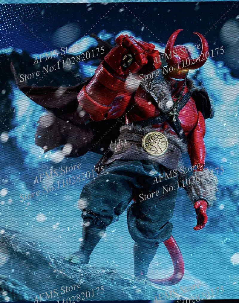1/12 Scale Collectible Figure Hellboy Plush Cloak Belt Pants Clothing Set For 6Inch Men Soldier Action Figure Model Dolls