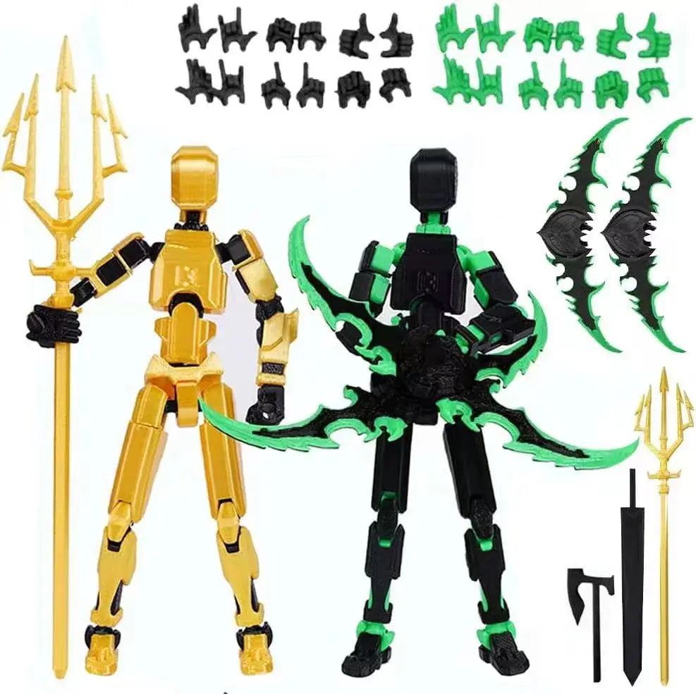 Lucky Poseable 13 Joints 3D Printed Mannequin DIY Desktop Toy for Kids 3rd Generation Robot
