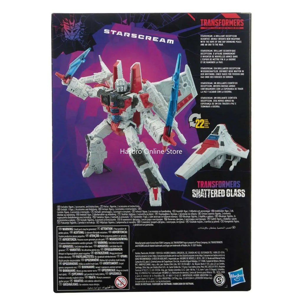 Hasbro Transformers Generations Shattered Glass Starscream Collection Action Figure Toy for Birthday Gift F2911