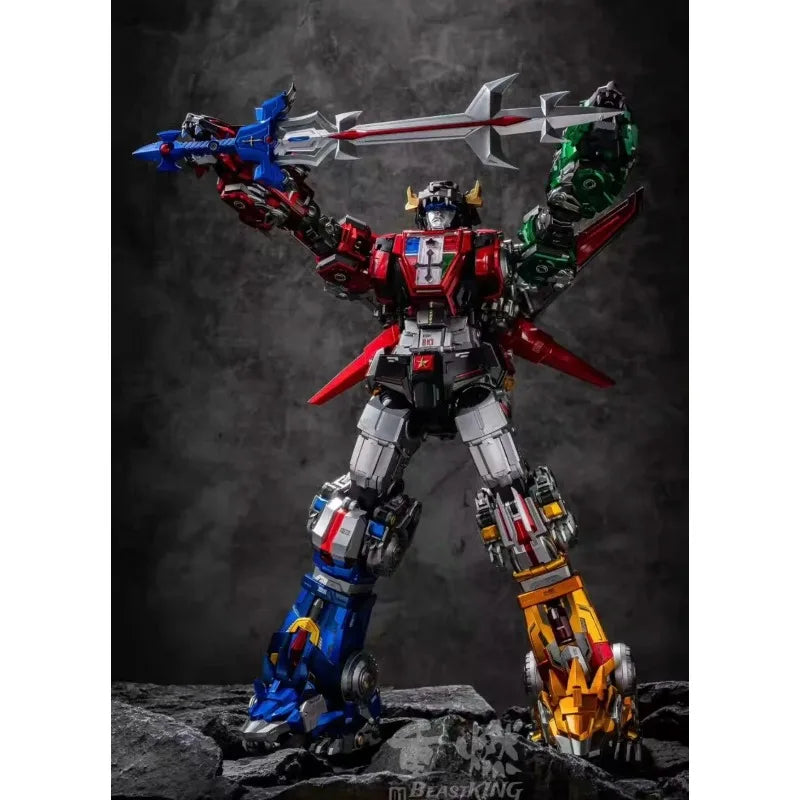 In Stock Transformable and Combining Model Reignite Beast King Reborn-01 LED Base Alloy Detachable Robot Lions Action Figure