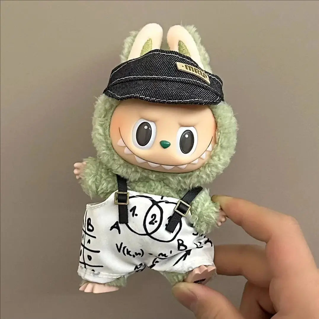 New Labubu Clothing Popular New Products Fashion Velcro 17cm Doll Cute Dress Casual Set Skirt Plush Toy Clothing