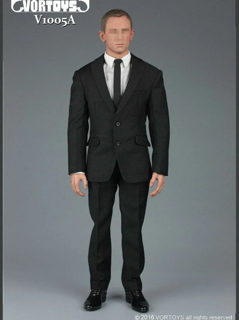 VORTOYS V1005 1/6 Black Gentleman Suit Clothing Set Fit 12" Male Action Figure Body Model In Stock