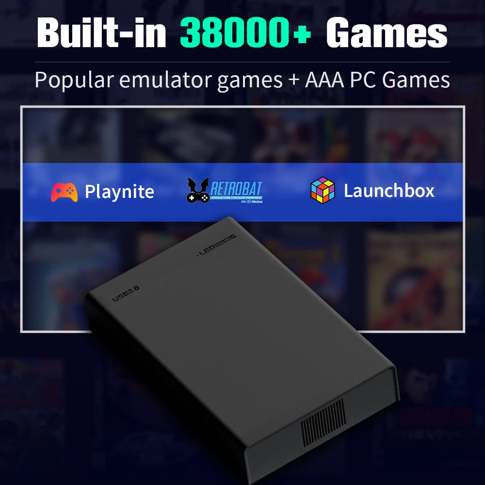 Popular Emulators Game Consoles&Game Hard Drive With 38000+ Games For PS3/PS2/Xbox/Saturn/Switch/Gamecube Plug&Play for WIN PC
