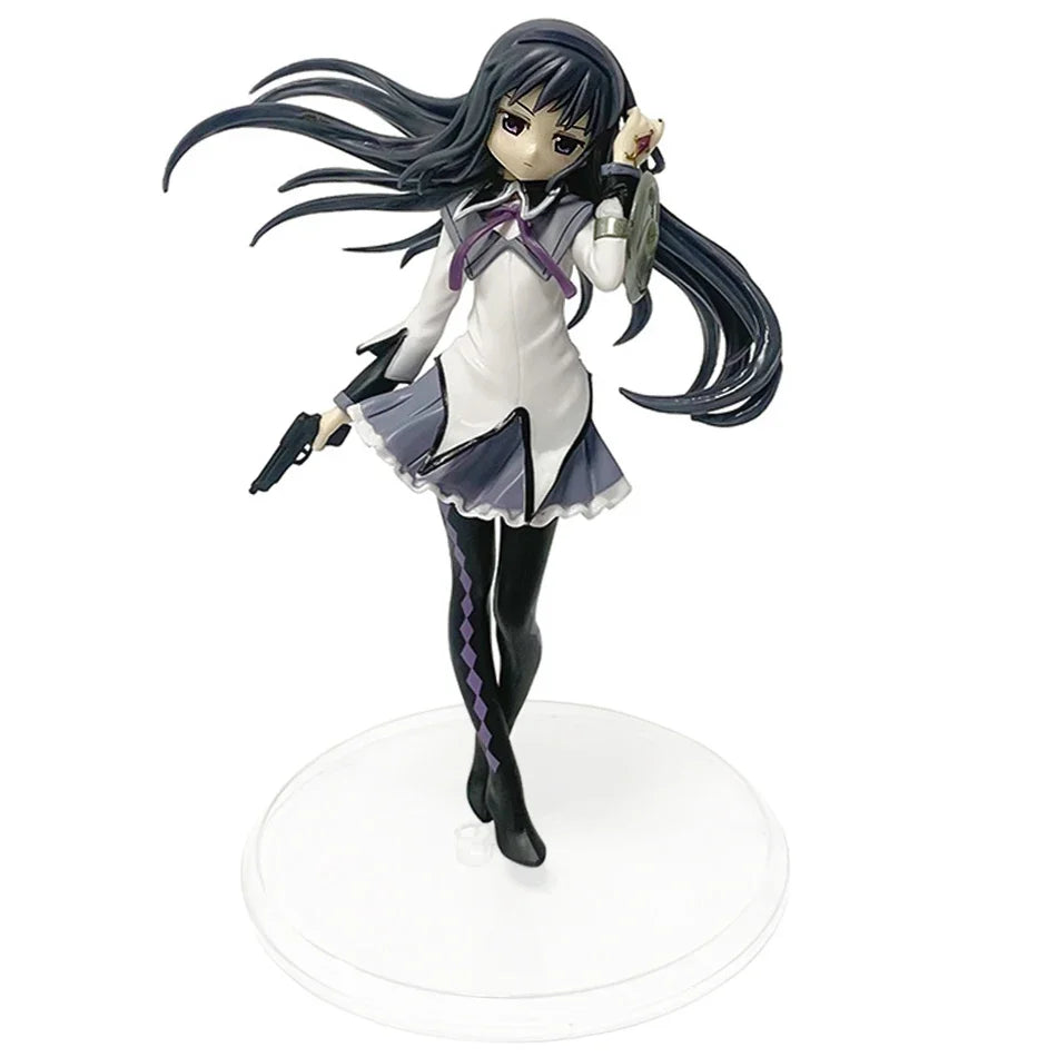 Anime Puella Magi Madoka Magica Figure 17cm Akemi Homura Action Figural Pvc Model Kawaii Decoration Doll Kids Toy Christmas Gift