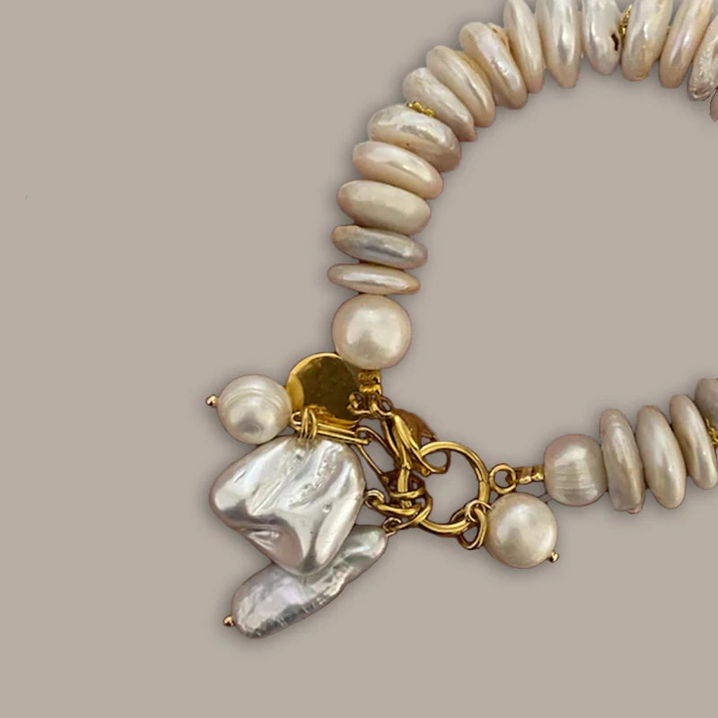 Charming Baroque Pearl Bracelet Bohemian High Quality Natural Pearl Jewelry Gift For Her