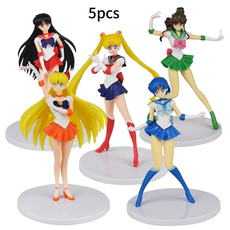 17 см Карикатура сладко момиче Sailor Moon Аниме фигурка PVC екшън аниме фигурка модел Kawaii кукла настолни орнаменти