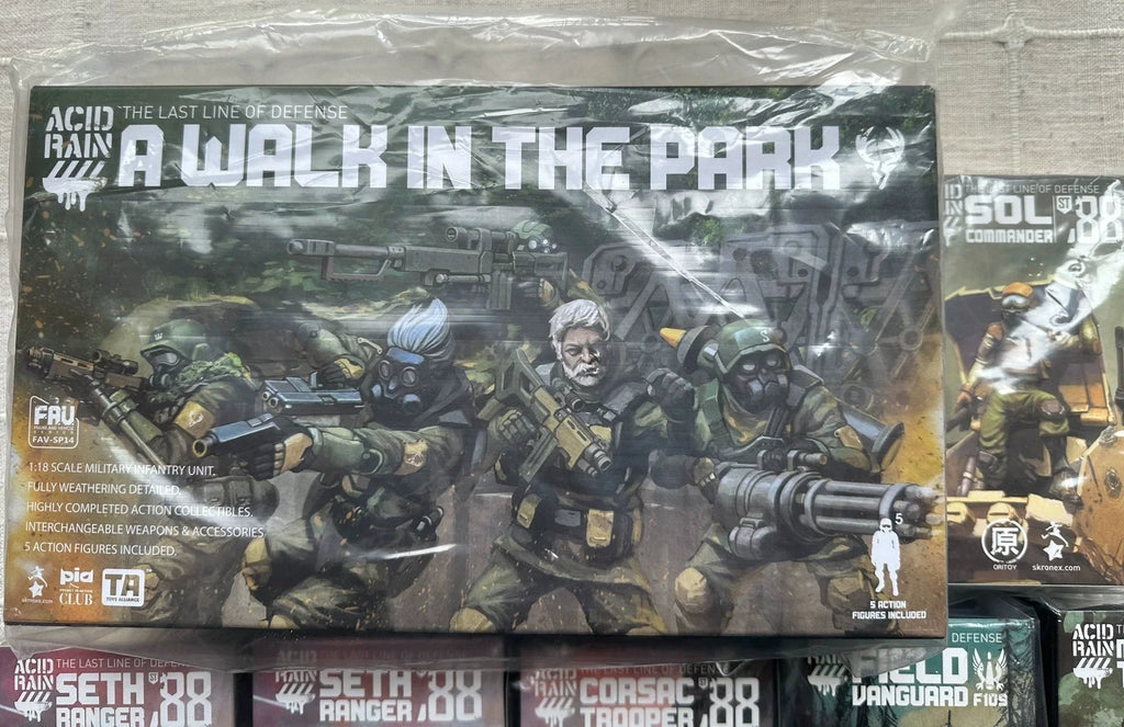 【MT】Acid Rain War FAV-SP14 1/18Action Figure Buck Squad Park Walk 5-Person Box Military ModelToy Gift Collection