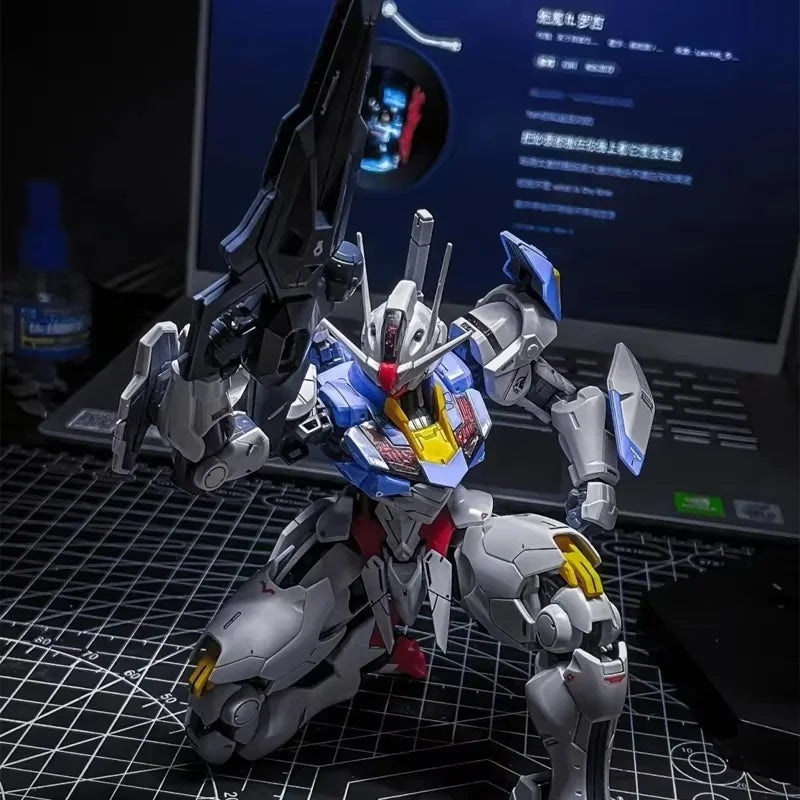 Hexe von Mercury FM 1/100 Aerial Mecha Model Kit Actionfigur Puppe für Kinder mit Wasseraufkleber und Displayhalterung Spielzeuggeschenk