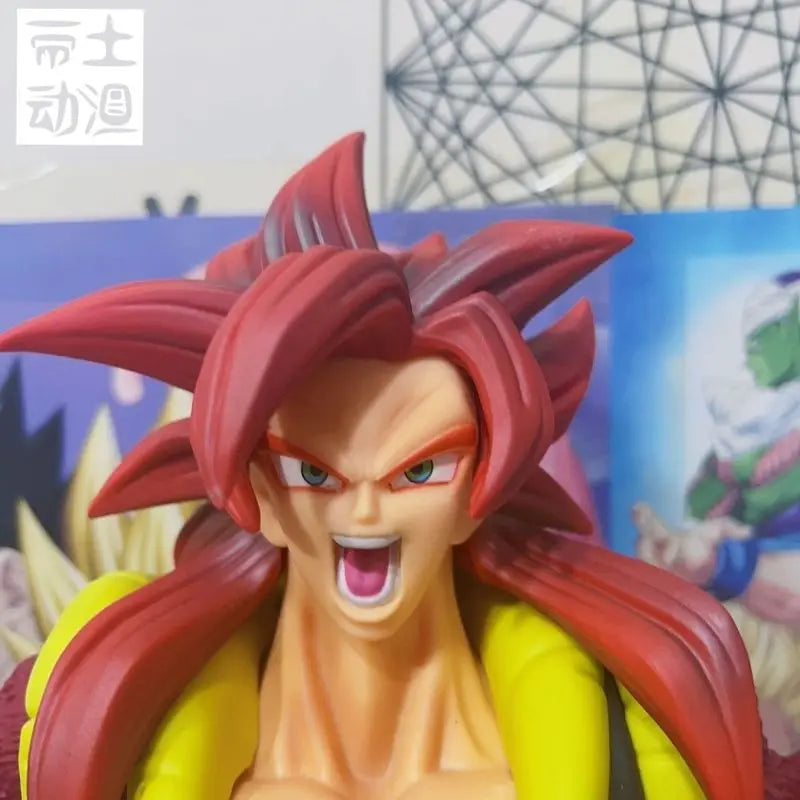 Anime 46cm Dragon Ball Gt Gogeta Figure Ssj4 2head Goku Vegeta Super Saiyan Action Figurine Pvc Statue Model Collection Toy Gift