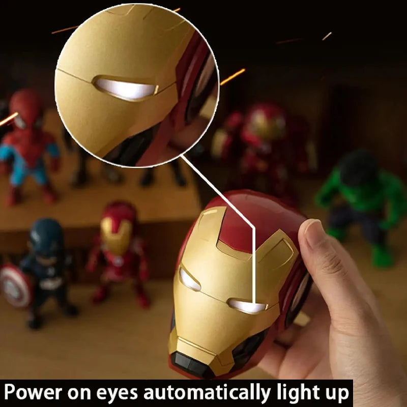 Anime Figure Bluetooth Speaker Iron Man Portable Cool Wireless Audio Bluetooth Speaker Boys Desktop Ornament Toys Birthday Gift