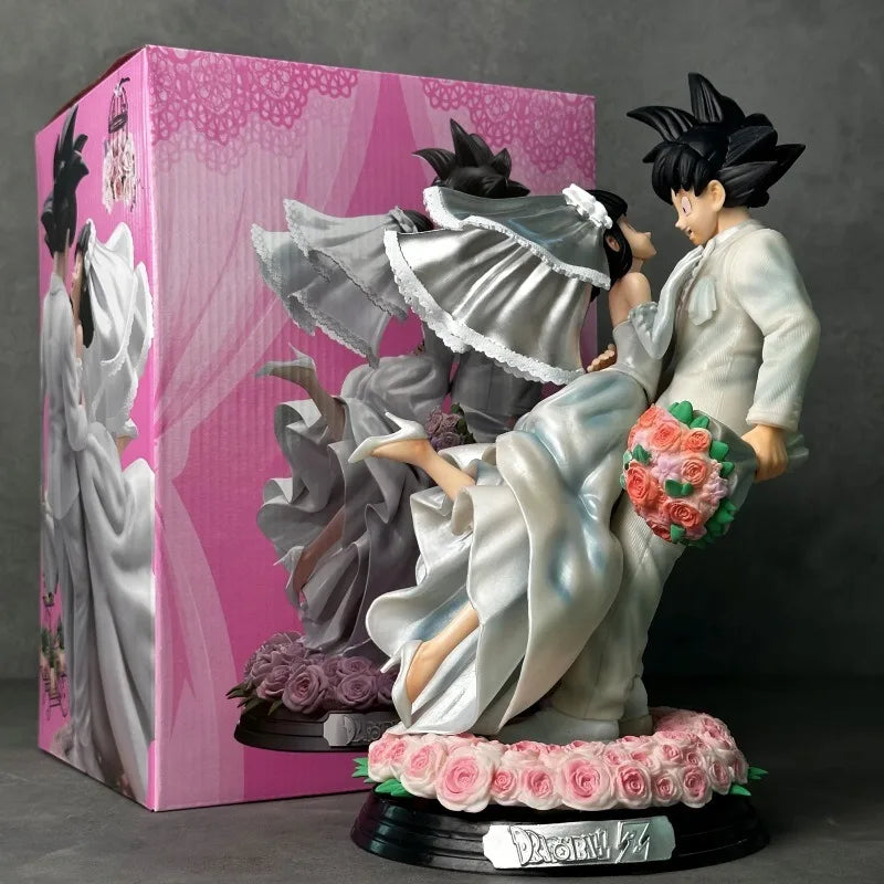Neu Dragon Ball Z Son Goku Figur Chichi Hochzeit Version 31cm Pvc Figur Modell Spielzeug Statue Sammlung Ornament Paar Hochzeit