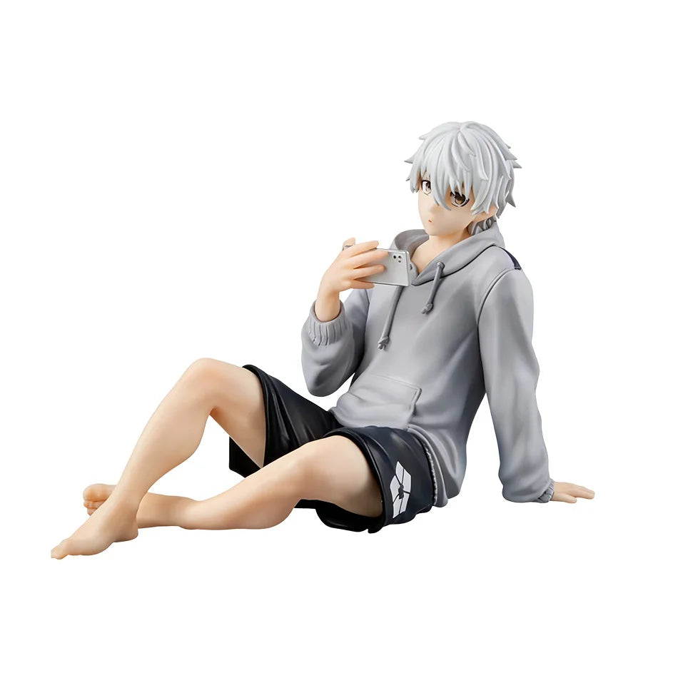 9cm Anime Merch BLUE LOCK Action Figures Nagi Seishiro Repaint Ver. Sitting Figurine PVC Collectible Model Kids Doll Toys Gift