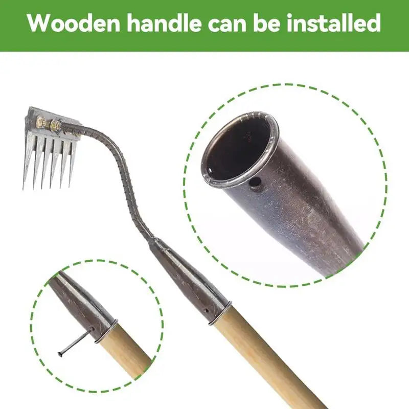 Hand Weeder Tool Uprooting Puller Manual Detachable Remover Efficient Ergonomic Weeding Uprooting Tool for Easy Use in Your Yard