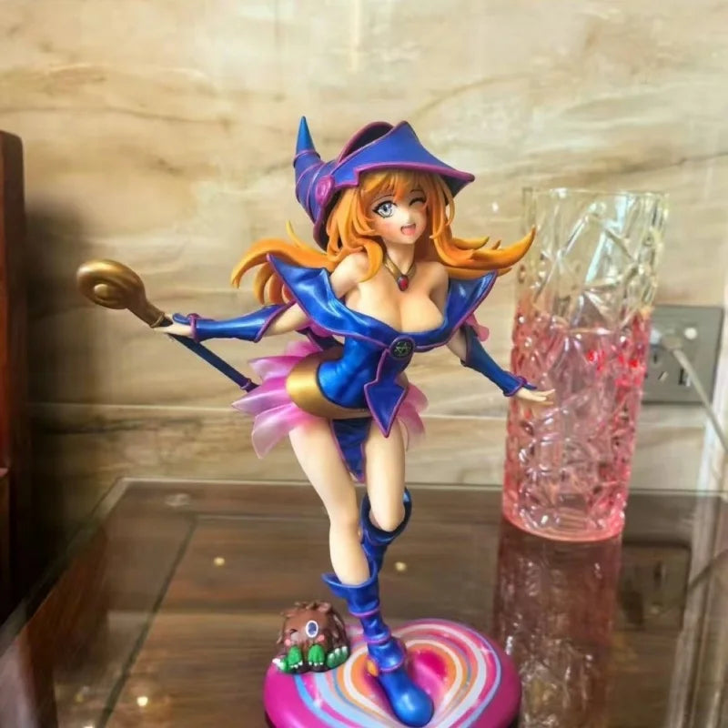 Yu-Gi-Oh! Duel Monsters Ryuukishi Schwarzes Magier-Mädchen Art Works Monsters Anime Figuren PVC Actionfigur Spielzeug Spielmodell Puppe