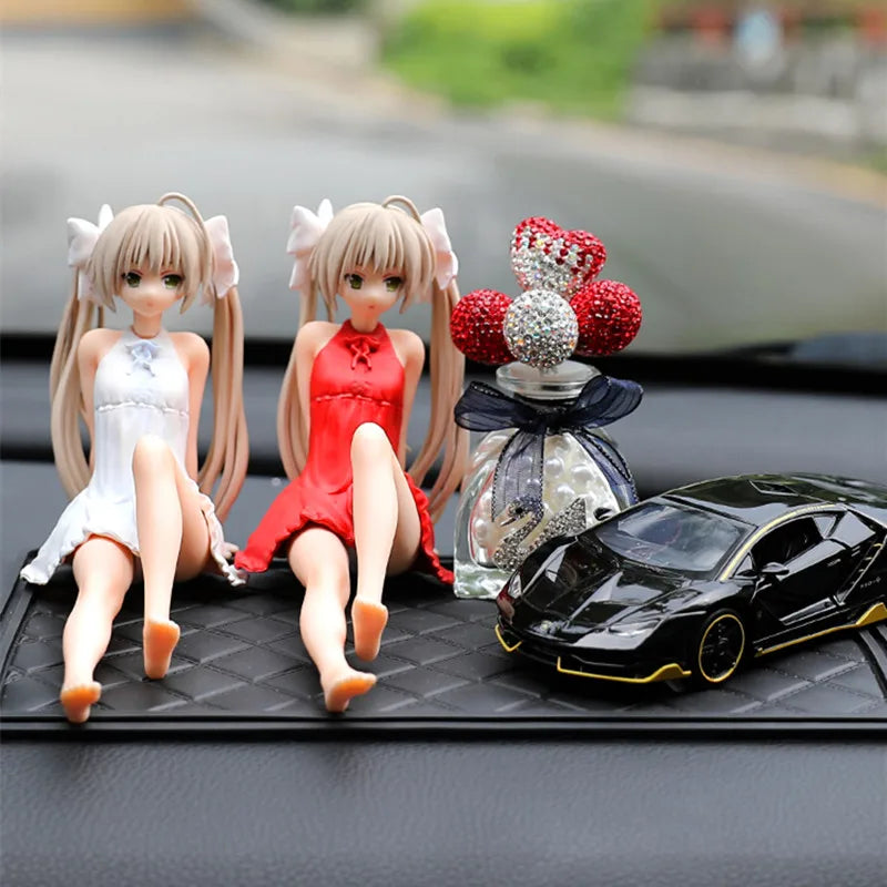 Anime Figur Cartoon kawaiii Yosuga no Sora Kasugano Sora sitzende Position Actionfigur Host Computer Chassis Dekor Auto Ornamen