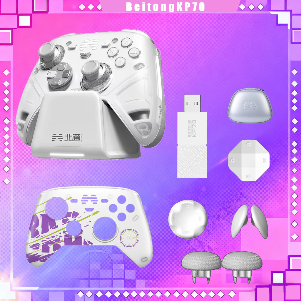 Beitong KP70 Elite Wireless Controller Combo with AI Control & Adaptive Triggers,for Switch/Switch 2/PC/iOS/Android Mobile Phone