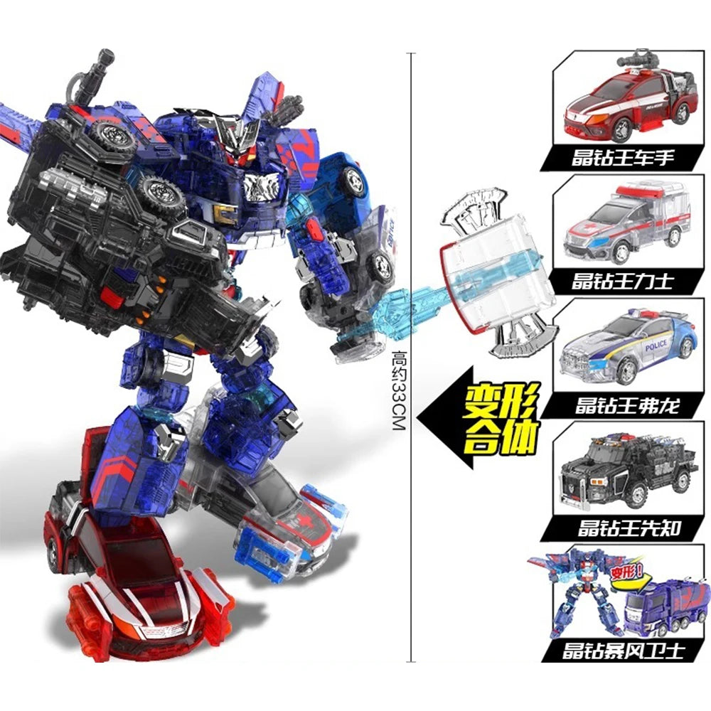 5 IN 1 Carbot Safari Saver Transformation Robot to Car Toys Action Figures Penta Storm Model Deformation Cars Toy Gift