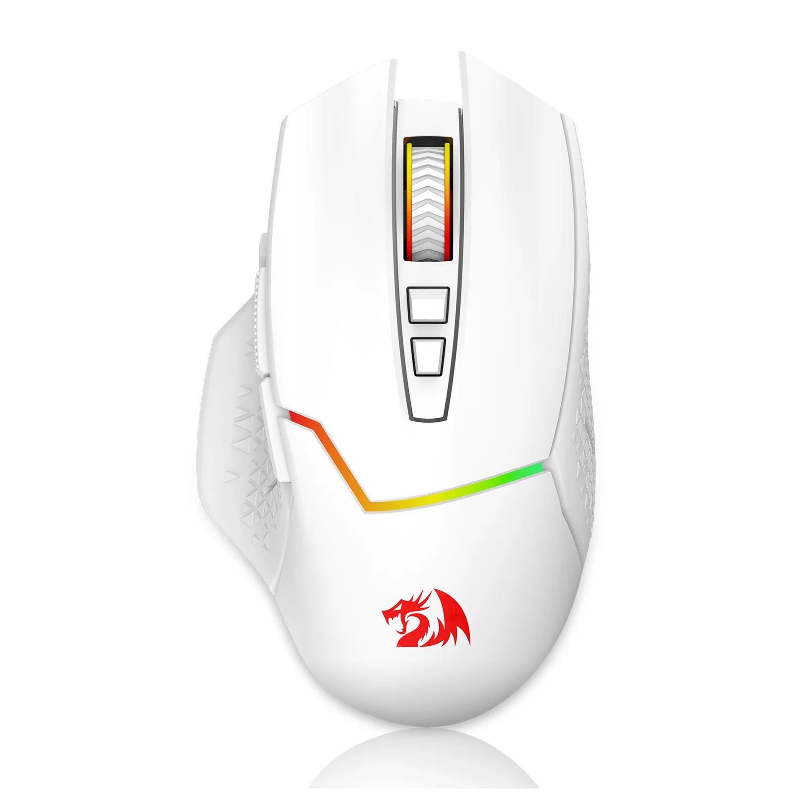 Redragon M690 PRO Kabellose Gaming-Maus, 8000 DPI, kabelgebundene Maus, Rapid Fire Key, 8 Makro-Tasten für PC/Mac/Laptop, schwarz/weiße Maus