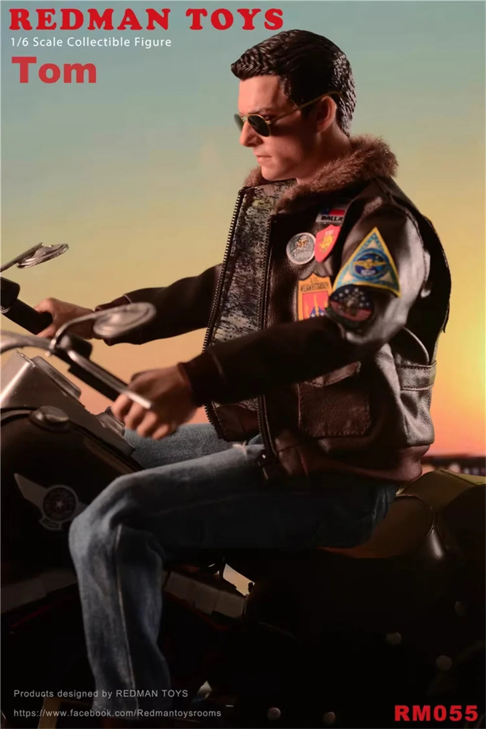 Redman RM055 Scale 1/6th US. Handsome Guy Tom Cruise Full Set Moveable Action Figure Piolet Model Gift For Fans Collect