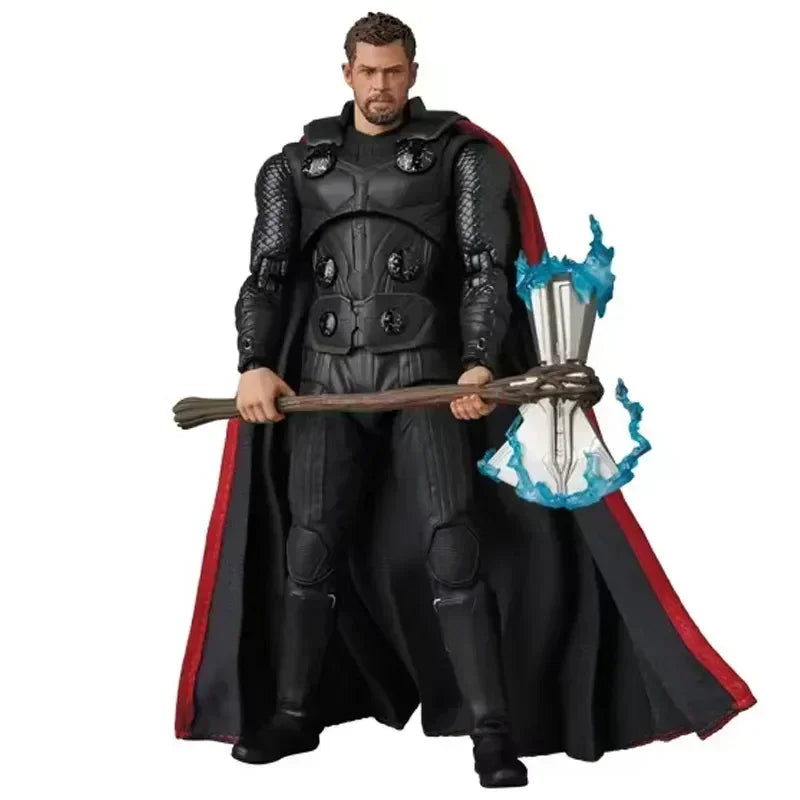 Bandai New Avengers Super Hero Thor Drahtlose Kriegsführung Bewegliche Gelenkwaffe Set Figur Spielzeug Kampfform Handgemachtes Modell Spielzeugpuppe