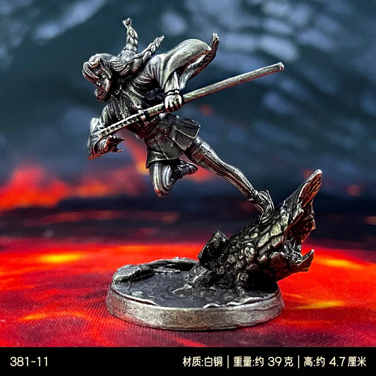 1pc Anime Slayer Gk Soldier Models Copper Vintage Style Miniatures Ornament for Decoration Collection Crafts