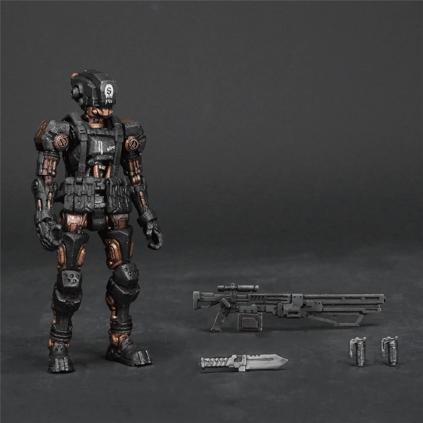 FAV-A143 1/18 Scale Action Figures Acid Rain War A144 Super Skeleton Desolate P5 Model for 3.75-inch Soldier Collection Dolls
