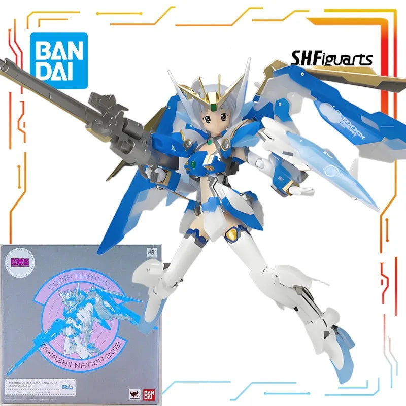 BANDAI Original ARMOR GIRLS PROJECT Finished Product Movable Series Wing Gundam Action Figure Model Toys Model Gifts for Boys