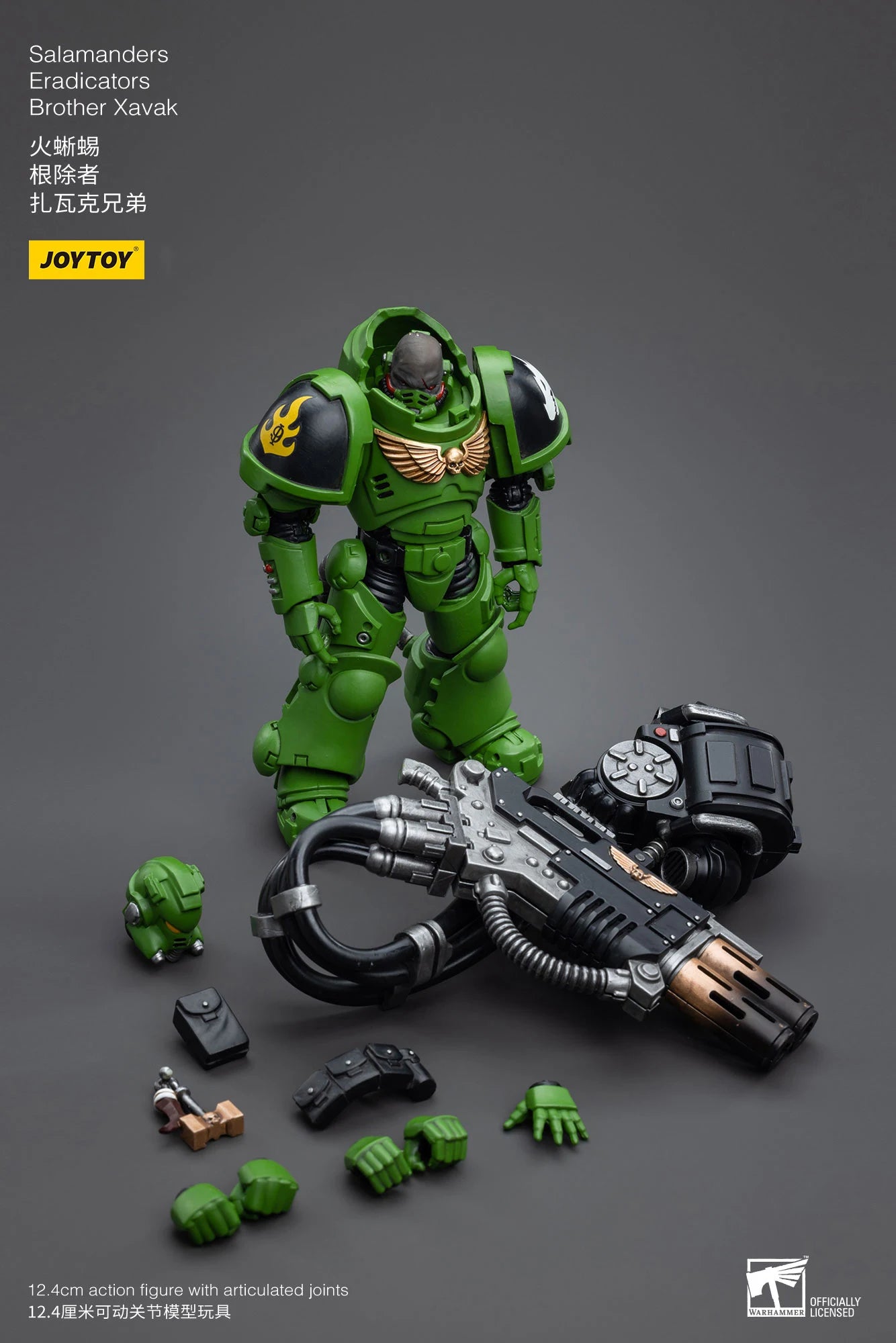 in Stock JOYTOY 40K 1/18 Salamanders Eradicators Sergeant Bragar Brother Xavak T'Kren Action Figures Model Gift for Collection