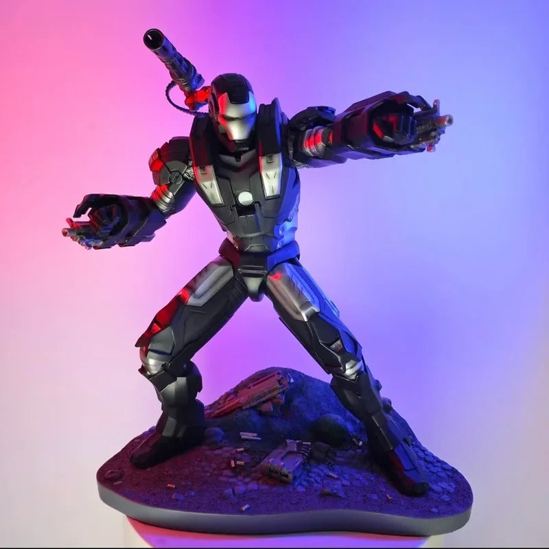 New In Stock War Machine Full Body Image Scene Version Resin Figurine Glowing Marvel Desktop Decoration Ornament Birthday Gift