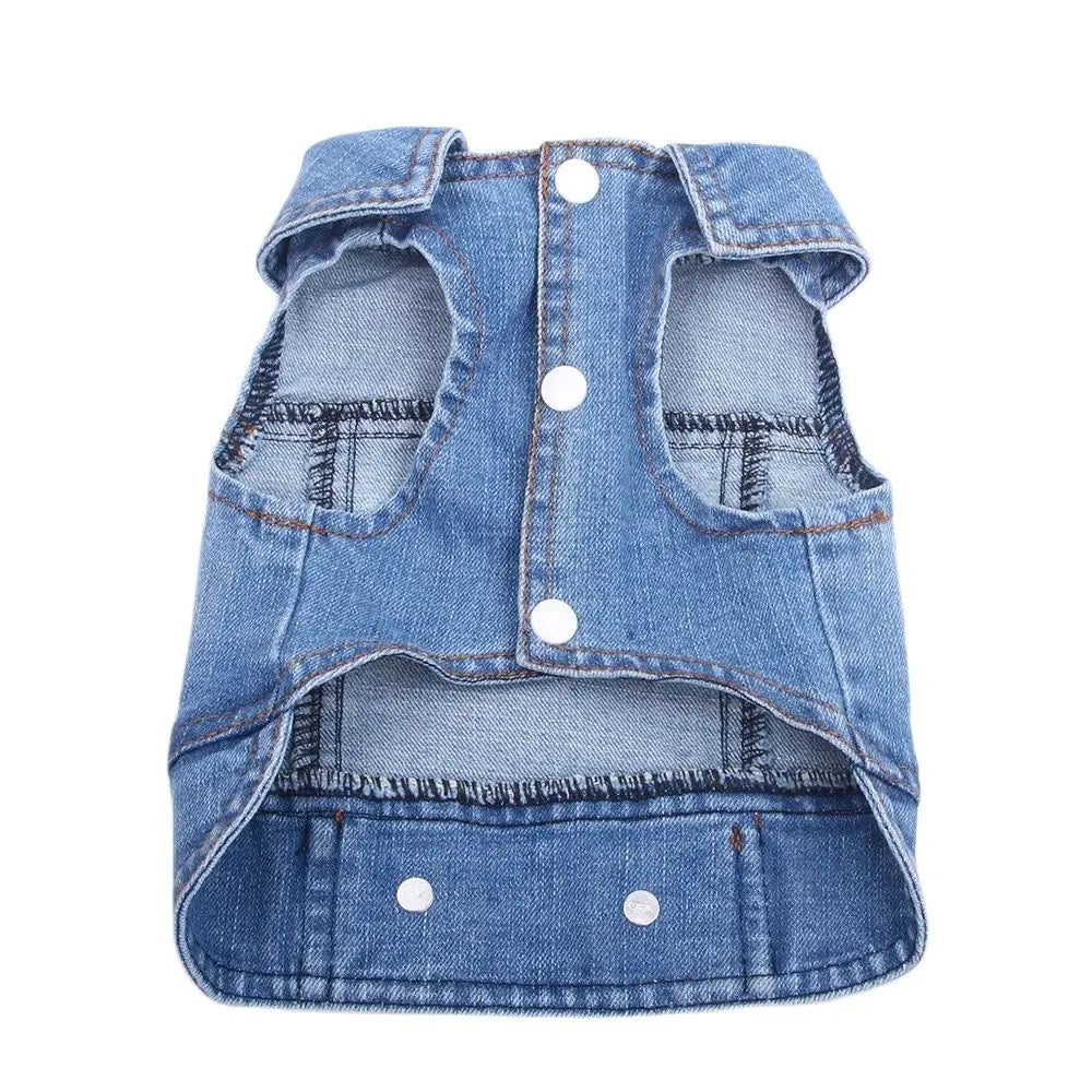 Hunde und Katzen Jeans Mantel Jacke Silber Schnalle Denim Weste Katze Welpen Frühling/Herbst Kleidung Bekleidung
