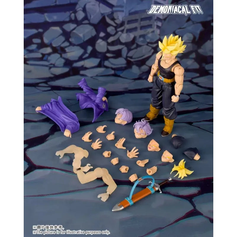 In Stock Demoniacal Fit Dragon Ball Z SHF Trunks Super Saiyan Son of Tomorrow Liberating the Future Action Anime Figures Model