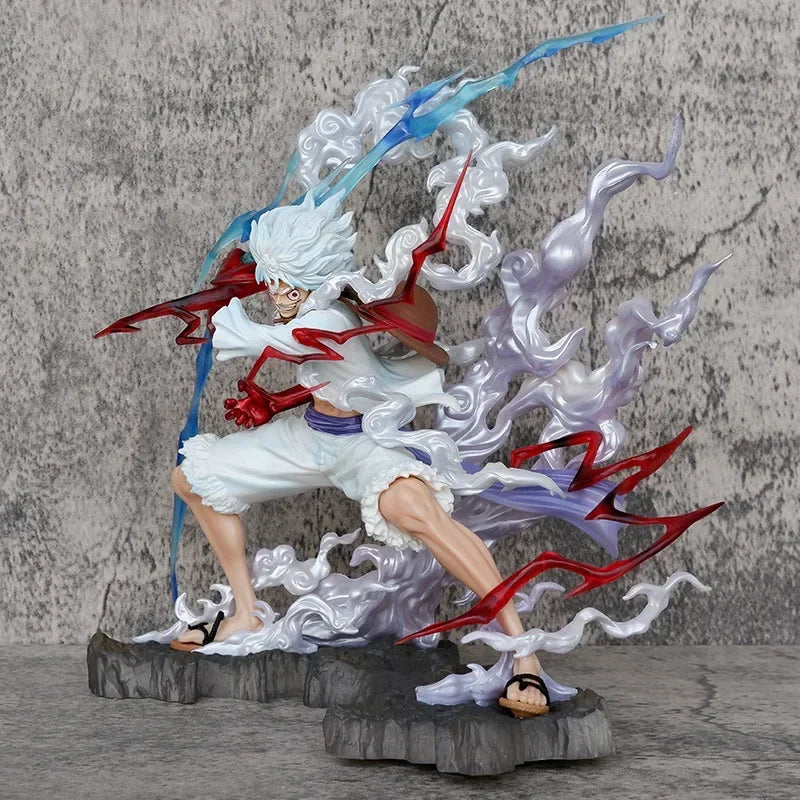 25cm/9.8inch One Piece Lightning Fifth Gear Nika Lightning Luffy PVC Action Figure Model Decoration Collection Toys Gift