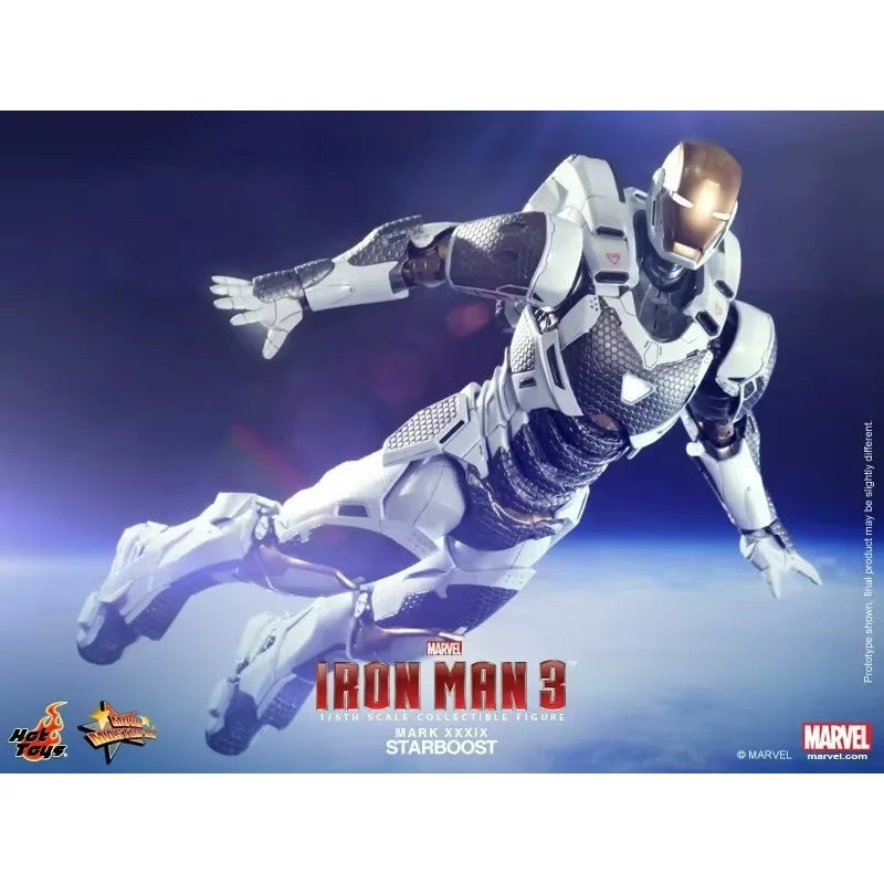 Original Hot Toys MARVEL MMS214 Iron Man 3 Iron Man MK39 STARBOOST Anime Figure Collection Model Toys
