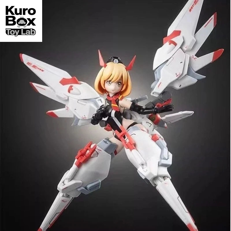 Big Fire Bird × Hemoxian Mecha Musume Action Figure Collectible Toy with Sky001 Mecha & Interchangeable Parts for Hobbyists