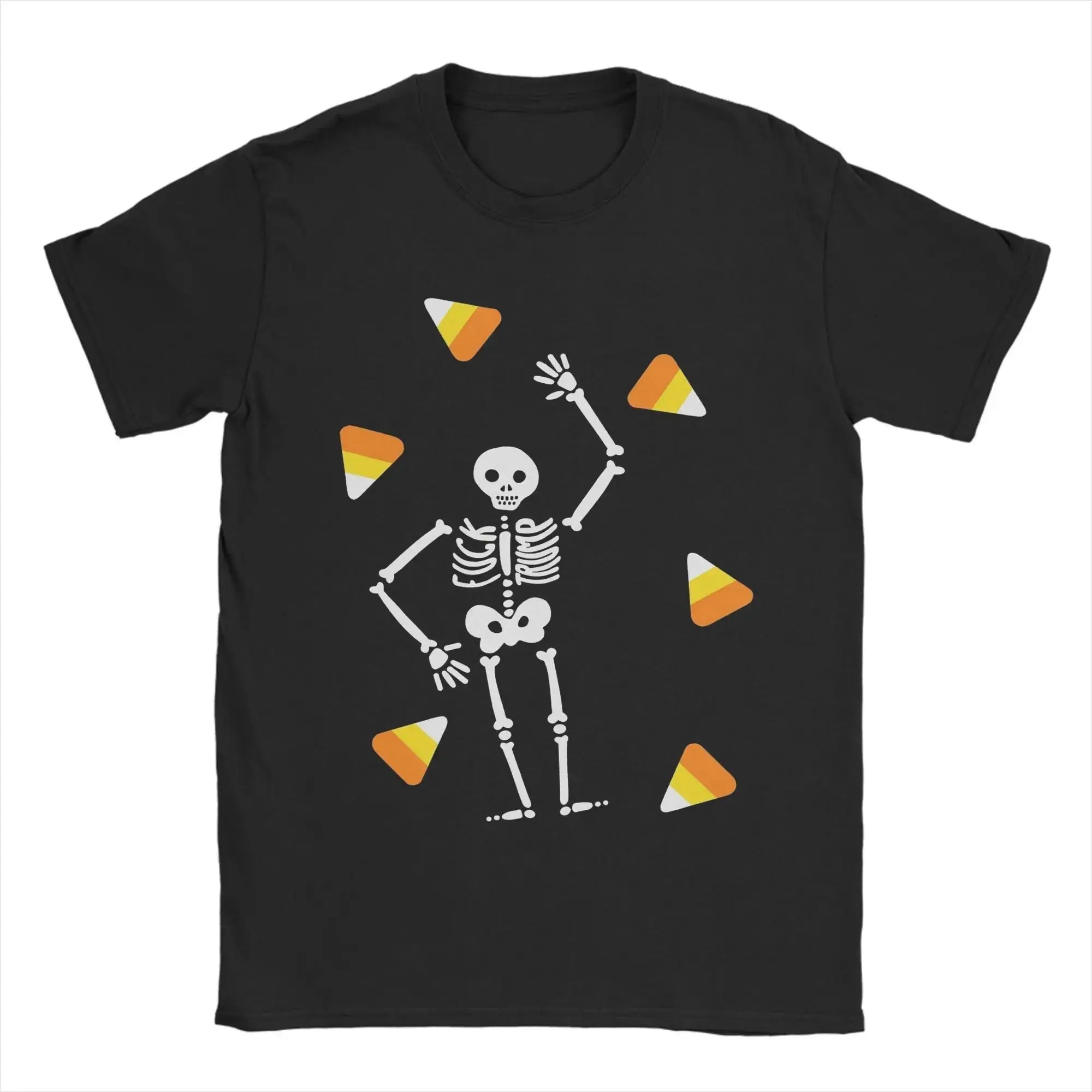 Loween Skeleton Trump Pumpkin Ghost Funny T-irt Damen Ciwalk PU Leder Neun Sve Rund Ne Cleanfit Sle