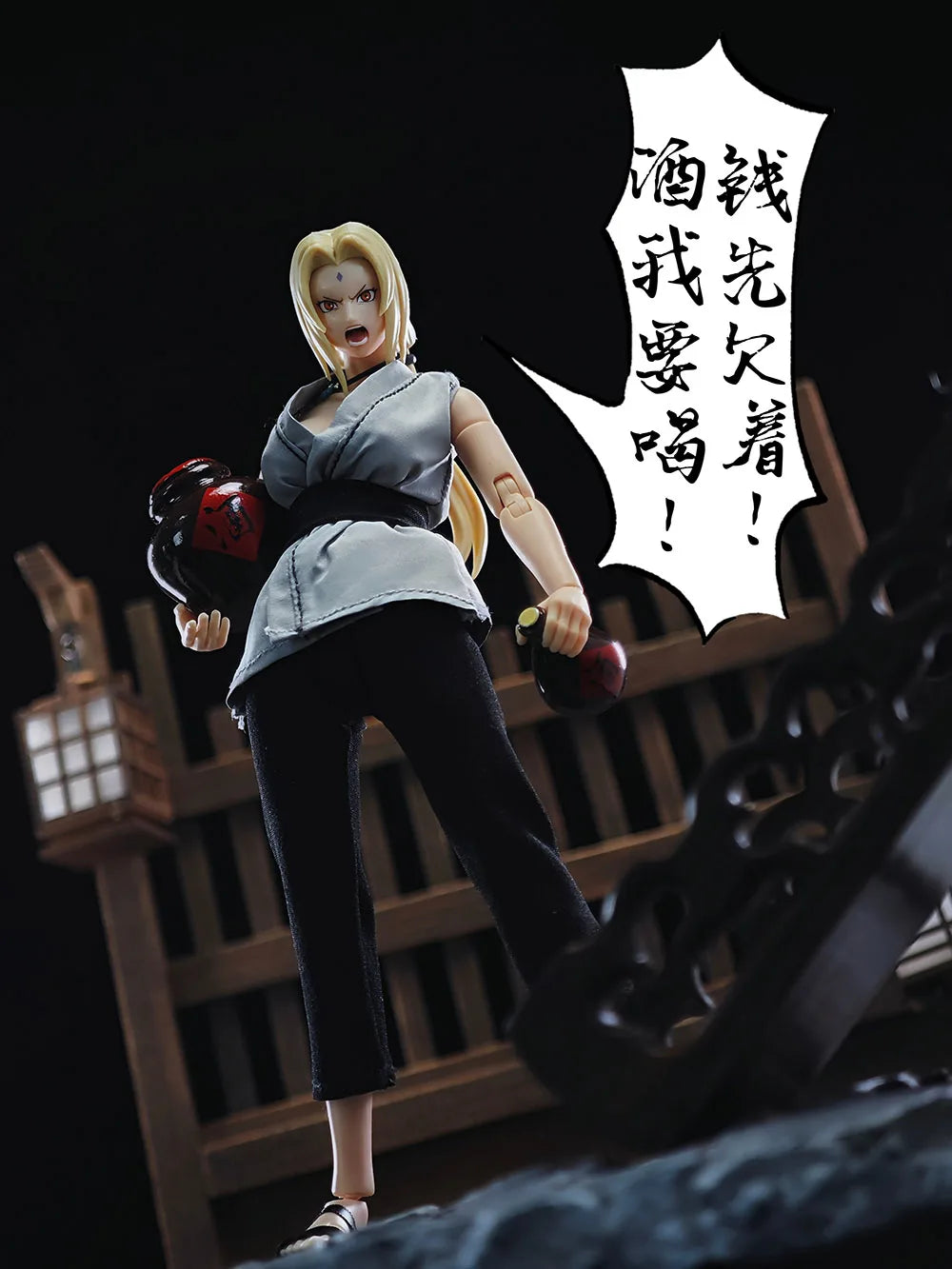 1/12 Scale Five Generations Tsunade Cloth Robe Vest Pants Shoes Set Clothes for 6" Action Figure CF Body Model