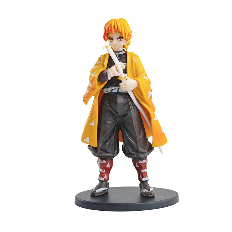 Anime 16CM Demon Slayer Kimetsu no Yaiba figure Kamado Tanjirou Action Figure Agatsuma Zenitsu Nezuko Warrior PVC Model Toys