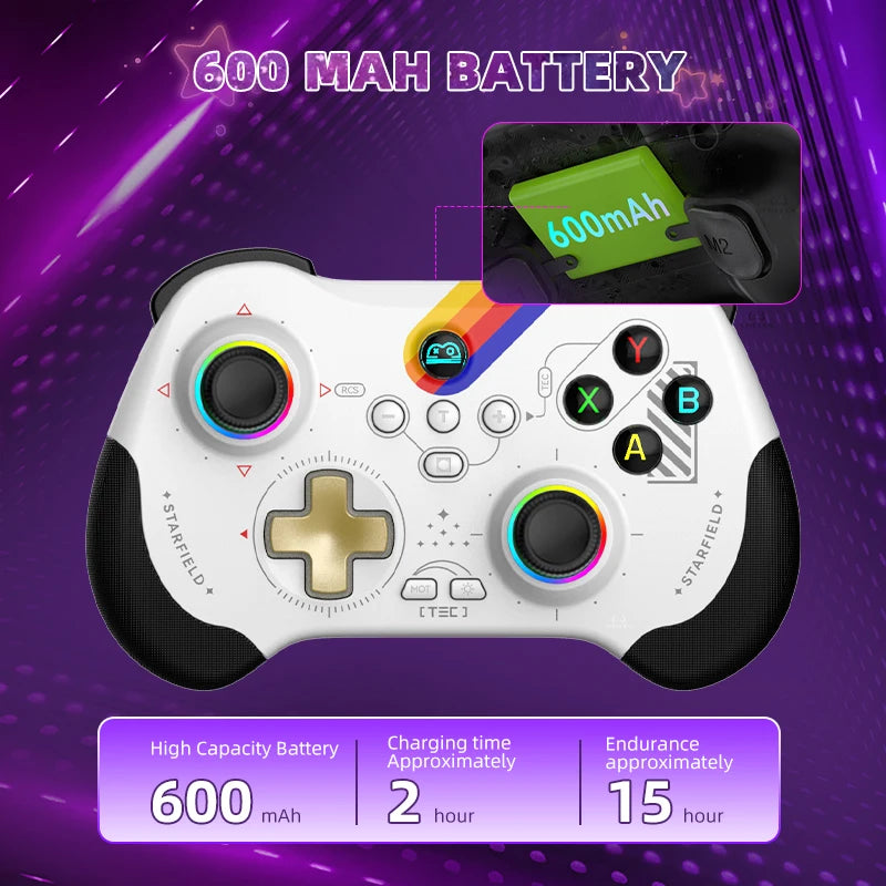 Wireless Mini Dual Hall Gamepad PC Game Controller for ROG Ally PC Steam Deck Switch OLED ROG AllyJoystick Gift
